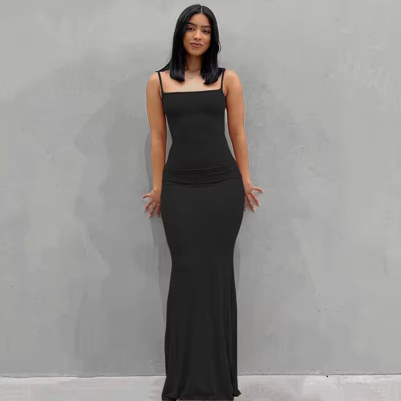 “Midnight Muse” Black Maxi Dress