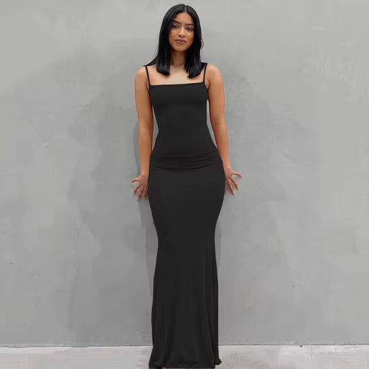 “Midnight Muse” Black Maxi Dress